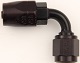 -4 90º Fixed Hose End - Aluminum - Black Anodized