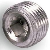 1/2" NPT Male Steel  Plug, Internal Hex Drive - Allen