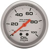 2-5/8^ SILVER 0-100# OIL PRESSURE GAUGE