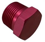 3/4^ NPT ALUM. HEX PLUG   RED ANODIZED