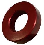 ALUM. FLAT SPACER 1^ x 1/2'' ID x 1/4'' LONG   (RED)