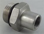 AN12 OIL TEMP. ADAPTER FITTING - PLAIN ALUM.