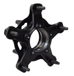 BLACK W5 FRONT  2-7/8^ HUB - NO BEARINGS