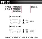 Brake Pads, DTC-70 Compound, High Torque, High Temperature, GM Fullsize Magnum C