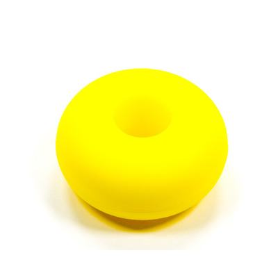 Bump Stop Puck, 2 in OD, 5/8 in ID, 1 in Tall, 80 Durometer, Polyurethane, Yello