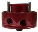 CHEV OIL FILTER ADAPTER WITH COOLER (RED)