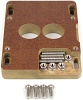 Carburetor Adapter, 1^ Thick, 2 Hole, Holley 2-Barrel to Square Bore, Hardware