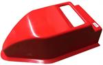 FLAT TOP HOOD SCOOP - XRED  FIBERGLASS