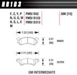 FULL SIZE GM DTC-70 BRAKE PADS
