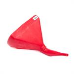 Funnel, 14 in D-Shape, 45 Degree, Plastic, Red, Each
