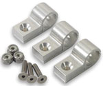 Line Clamp, 2 Piece, 0.500^  Aluminum, Set of 3
