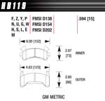 METRIC GM PAD SET ^HT-10^