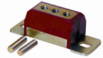 Transmission Mount, 3.75 to 4.25 in Transmission Bolt Span, Polyurethane, Red /