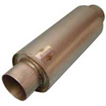 MUFFLER 8^LONG. x 5^ROUND x 3.5: IN x 3.5^ OUT