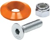 Countersunk Bolt Kit Orange 10pk