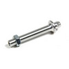 Hood Pin, 1/2^x4^ Flanged, Hardware Included, Aluminum, Clear Ano, Each