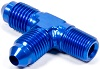 Tee, -4 Flare x 1/8 NPT on Run - Aluminum