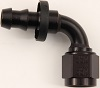 -10 90º Push-On Hose End - Aluminum - Black