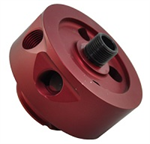 CHEV OIL FILTER ADAPTER WITH COOLER (BLACK)