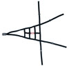 NON-SFI Ribbon ROLL CAGE Net 4 Point BLACK