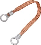 Ground Strap, Flat Braided, 12 Gauge, 6^ Long