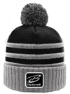 BLACK & GREY PATCH BEANIE