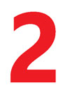 RED  6 INCH NUMBER - # 2