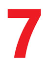 RED  6 INCH NUMBER - # 7