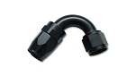 -12 120§ Double Swivel Hose End - Aluminum - Black