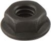 Nut, Locking, 1/4-20 in Thread, Hex Head, Serrated Flange, Steel
