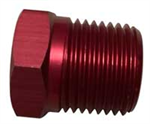 1/2^ NPT ALUM. HEX PLUG   RED ANODIZED