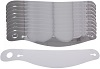  Helmet Shield Tear Off, 2 mm Thick, 12.625 in Center to Center, Plastic, Clear,