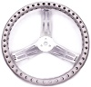 Steering Wheel, 15 in Diameter, 3 Spoke ALUMINUM