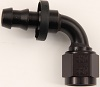 -4 90º Push-On Hose End - Aluminum - Black Anodize