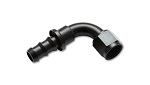 -10 90º Push-On Hose End - Aluminum - Black