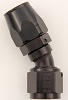 -12 30º Double Swivel Hose End - Aluminum - Black -