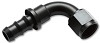 -4   90º Push-On Hose End - Aluminum - Black