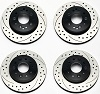 Rotor Kit, Front/Rear-Drilled C2/C3 CORVETTE (All 4)